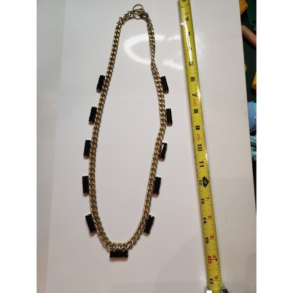 Gold-Tone Chain Necklace Purple Toggle Clasp Jessica Simpson womens jewelry - Picture 4 of 4